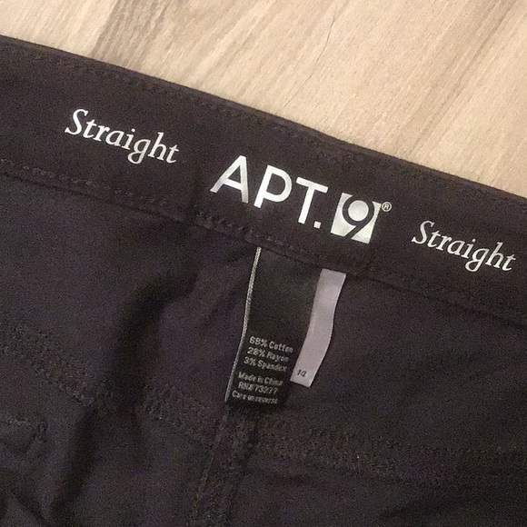 EUC Apt 9 Black straight Pants - size 14 - Picture 4 of 5